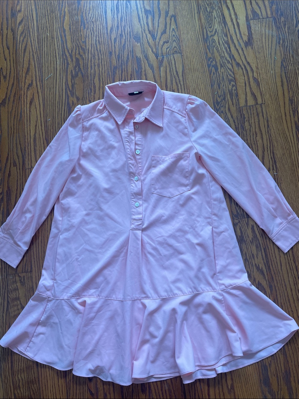 Tuckernuck Pink Blouse dress  with Label Detail